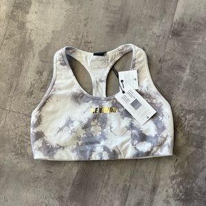 P.E. Nation ASCEND SPORTS BRA IN DARK SHADOW